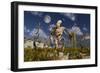 An Advanced Robot on an Exploration Mission on an Alien World-null-Framed Premium Giclee Print