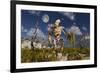 An Advanced Robot on an Exploration Mission on an Alien World-null-Framed Art Print