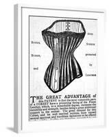 An Advertisement for Brown's Patent Dermathistic Corset-null-Framed Photographic Print