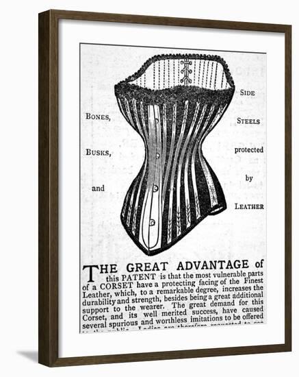 An Advertisement for Brown's Patent Dermathistic Corset-null-Framed Photographic Print