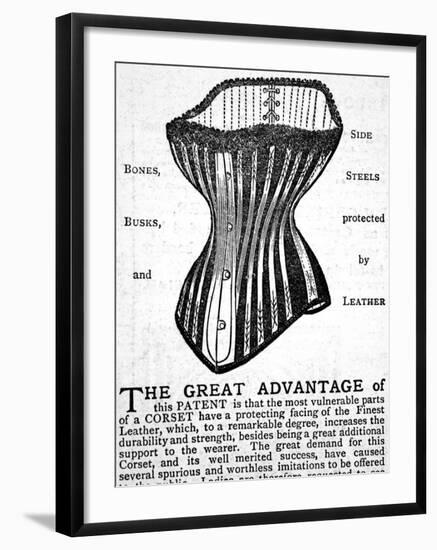 An Advertisement for Brown's Patent Dermathistic Corset-null-Framed Photographic Print