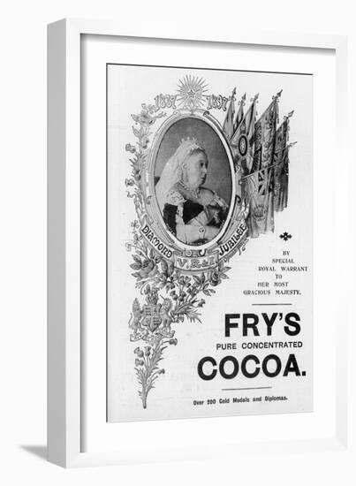 An Advertisement for Fry's Cocoa to Celebrate Queen Victoria's Diamond Jubilee-Oswald Fitch-Framed Art Print