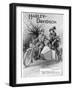 An Advertisement for Harley- Davidson Showing a Soldier Taking His Lady Friend for a Ride-null-Framed Premium Giclee Print