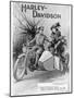 An Advertisement for Harley- Davidson Showing a Soldier Taking His Lady Friend for a Ride-null-Mounted Premium Giclee Print