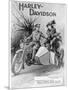 An Advertisement for Harley- Davidson Showing a Soldier Taking His Lady Friend for a Ride-null-Mounted Premium Giclee Print