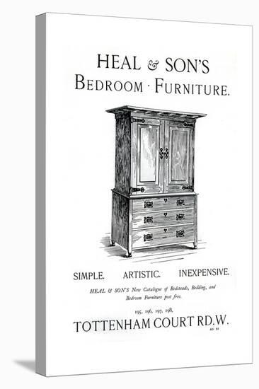 An Advertisement for Heal and Son's Bedroom Furniture, 1898-null-Stretched Canvas