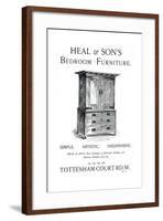 An Advertisement for Heal and Son's Bedroom Furniture, 1898-null-Framed Giclee Print