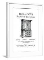 An Advertisement for Heal and Son's Bedroom Furniture, 1898-null-Framed Giclee Print