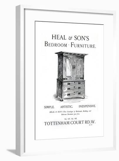 An Advertisement for Heal and Son's Bedroom Furniture, 1898-null-Framed Giclee Print