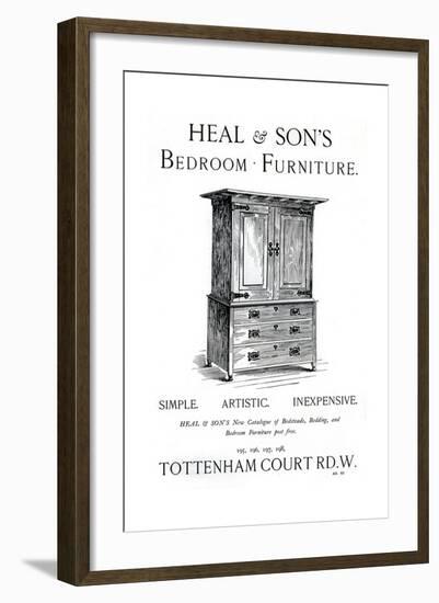 An Advertisement for Heal and Son's Bedroom Furniture, 1898-null-Framed Giclee Print