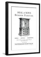 An Advertisement for Heal and Son's Bedroom Furniture, 1898-null-Framed Giclee Print