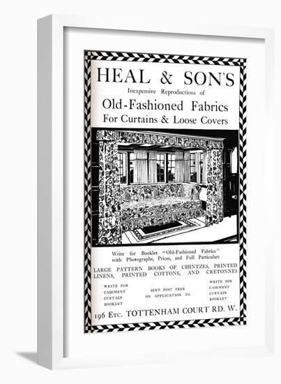 An Advertisement for Heal and Sons of Tottenham Court Road, London, 1908-null-Framed Giclee Print