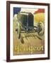 An Advertisement for Peugeot Motor Cars, Depicting One of their Racing Models at Full Pelt-null-Framed Art Print