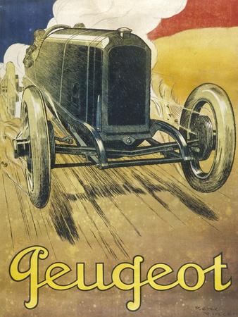 【PEUGEOT】プジョー　布　アートポスター 1920年代　ヴィンテージ PEUGEOT】プジョー 布 アートポスター 1920年代 ヴィンテージ