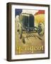 An Advertisement for Peugeot Motor Cars, Depicting One of their Racing Models at Full Pelt-null-Framed Art Print