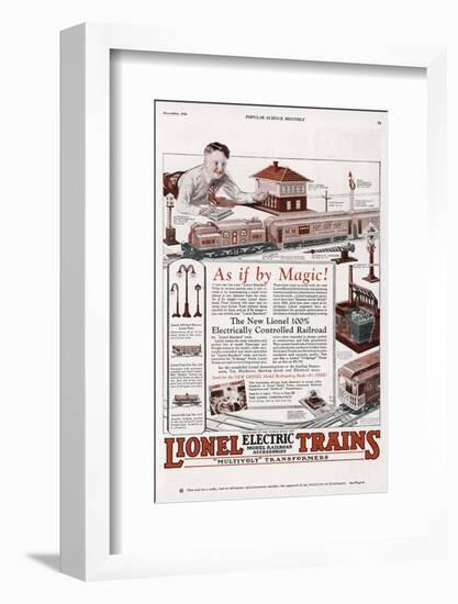 An Advertisement for the New Lionel 100% Elecrically Controlled Railroad-null-Framed Photographic Print