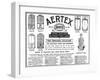 An Advertisement Showing the Styles of Shirts and Underwear Made from Aertex, 1906-null-Framed Art Print