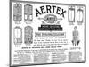 An Advertisement Showing the Styles of Shirts and Underwear Made from Aertex, 1906-null-Mounted Art Print