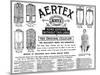 An Advertisement Showing the Styles of Shirts and Underwear Made from Aertex, 1906-null-Mounted Art Print