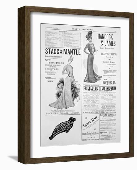 An Advertising Page in Hearth and Home, 30th November 1899-null-Framed Giclee Print