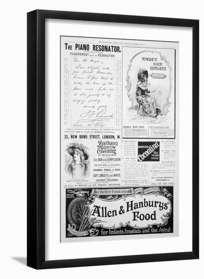 An Advertising Page in the Illustrated London News, Christmas Number, 1896-null-Framed Giclee Print