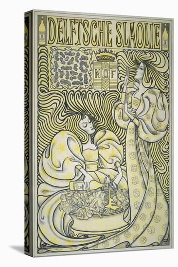 An Advertising Poster for Delft Salad Oil, 1894 (Poster)-Jan Theodore Toorop-Stretched Canvas