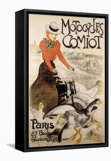 An Advertising Poster for 'Motorcycles Comiot', 1899-Theophile Alexandre Steinlen-Framed Stretched Canvas