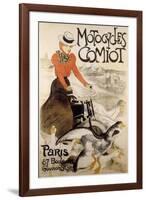 An Advertising Poster for 'Motorcycles Comiot', 1899-Theophile Alexandre Steinlen-Framed Giclee Print