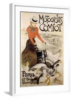 An Advertising Poster for 'Motorcycles Comiot', 1899-Theophile Alexandre Steinlen-Framed Giclee Print