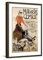 An Advertising Poster for 'Motorcycles Comiot', 1899-Theophile Alexandre Steinlen-Framed Giclee Print