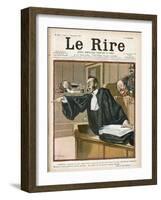 An Advocate in Full Swing in the Courtroom-Louis Malteste-Framed Photographic Print