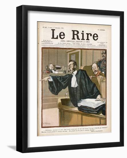 An Advocate in Full Swing in the Courtroom-Louis Malteste-Framed Photographic Print