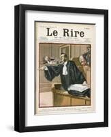 An Advocate in Full Swing in the Courtroom-Louis Malteste-Framed Photographic Print