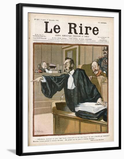 An Advocate in Full Swing in the Courtroom-Louis Malteste-Framed Premium Photographic Print