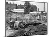 An Aec Mammoth Major on the Building Site for Sheffield University, 1960-Michael Walters-Mounted Photographic Print