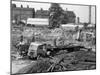 An Aec Mammoth Major on the Building Site for Sheffield University, 1960-Michael Walters-Mounted Photographic Print