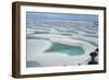 An Aerial Shot of Brazil's Lencois Maranhenses Sand Dunes and Lagoons-Alex Saberi-Framed Photographic Print