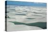 An Aerial Shot of Brazil's Lencois Maranhenses Sand Dunes and Lagoons-Alex Saberi-Stretched Canvas