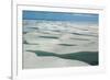 An Aerial Shot of Brazil's Lencois Maranhenses Sand Dunes and Lagoons-Alex Saberi-Framed Photographic Print