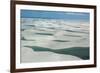 An Aerial Shot of Brazil's Lencois Maranhenses Sand Dunes and Lagoons-Alex Saberi-Framed Photographic Print