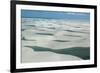 An Aerial Shot of Brazil's Lencois Maranhenses Sand Dunes and Lagoons-Alex Saberi-Framed Photographic Print