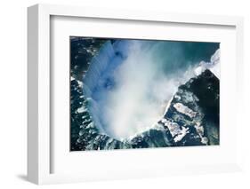 An Aerial Shot of the Canadian Section of Niagara Falls, also known as Horseshoe Falls, with Snow S-Gary Blakeley-Framed Photographic Print