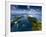 An Aerial View of a Boat as it Speeds Through the Rock Islands, Republic of Palau.-Ian Shive-Framed Photographic Print