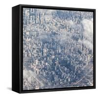 An Aerial View of Sao Paulo, Brazil-Alex Saberi-Framed Stretched Canvas