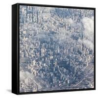 An Aerial View of Sao Paulo, Brazil-Alex Saberi-Framed Stretched Canvas