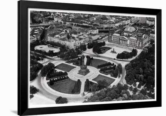 An Aerial View of the Konigsplatz, Munich, Germany, from a Zeppelin, C1931-null-Framed Giclee Print