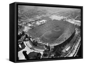 An Aerial View of the Los Angeles Coliseum-J^ R^ Eyerman-Framed Stretched Canvas