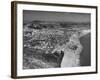 An Aerial View Showing the Fishing Village of Nazare-Bernard Hoffman-Framed Premium Photographic Print