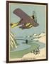 An Aeroplane in the Arctic-null-Framed Art Print