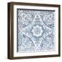 An Aesthetic Period Original Tile Dating around 1880 with Floral Design-Chris_Elwell-Framed Art Print